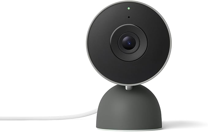 Google Nest Cam Indoor (Wired, 3rd Gen) - Security Camera with 2K Video and Gemini, Night Vision, 2-Way Audio, Works with Google Home - 2025 Model - Hazel