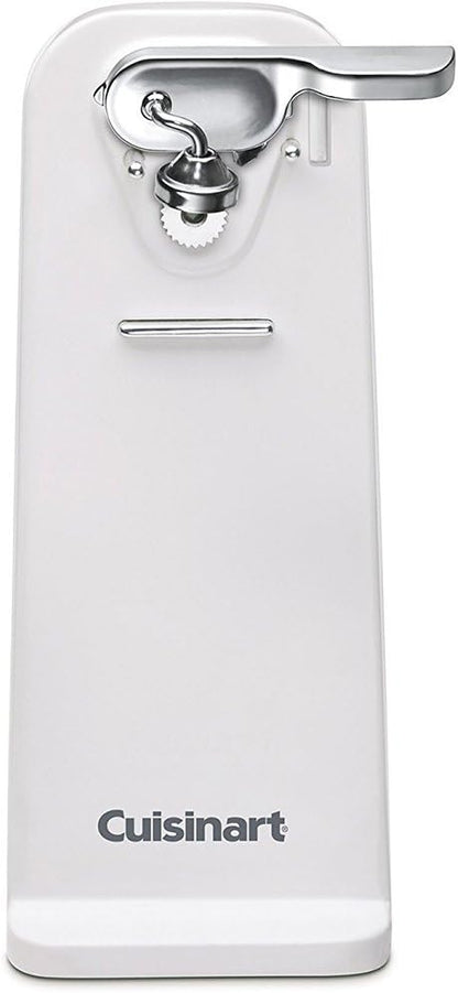 Cuisinart Deluxe Electric Can Opener, Single-Touch Automatic Can Opener, Easy-Clean Detachable Cutting Lever, Nonslip Base, CCO-50N, White