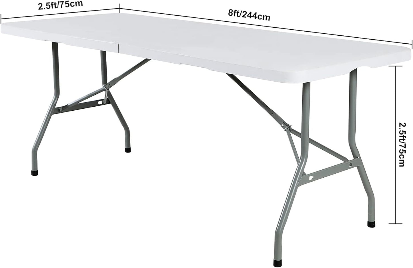 2Pack Spandex Waterproof Table Covers 8ft，Spandex 8ft Waterproof Table Cover for Party,Wedding, Banquet, and Events(Black)
