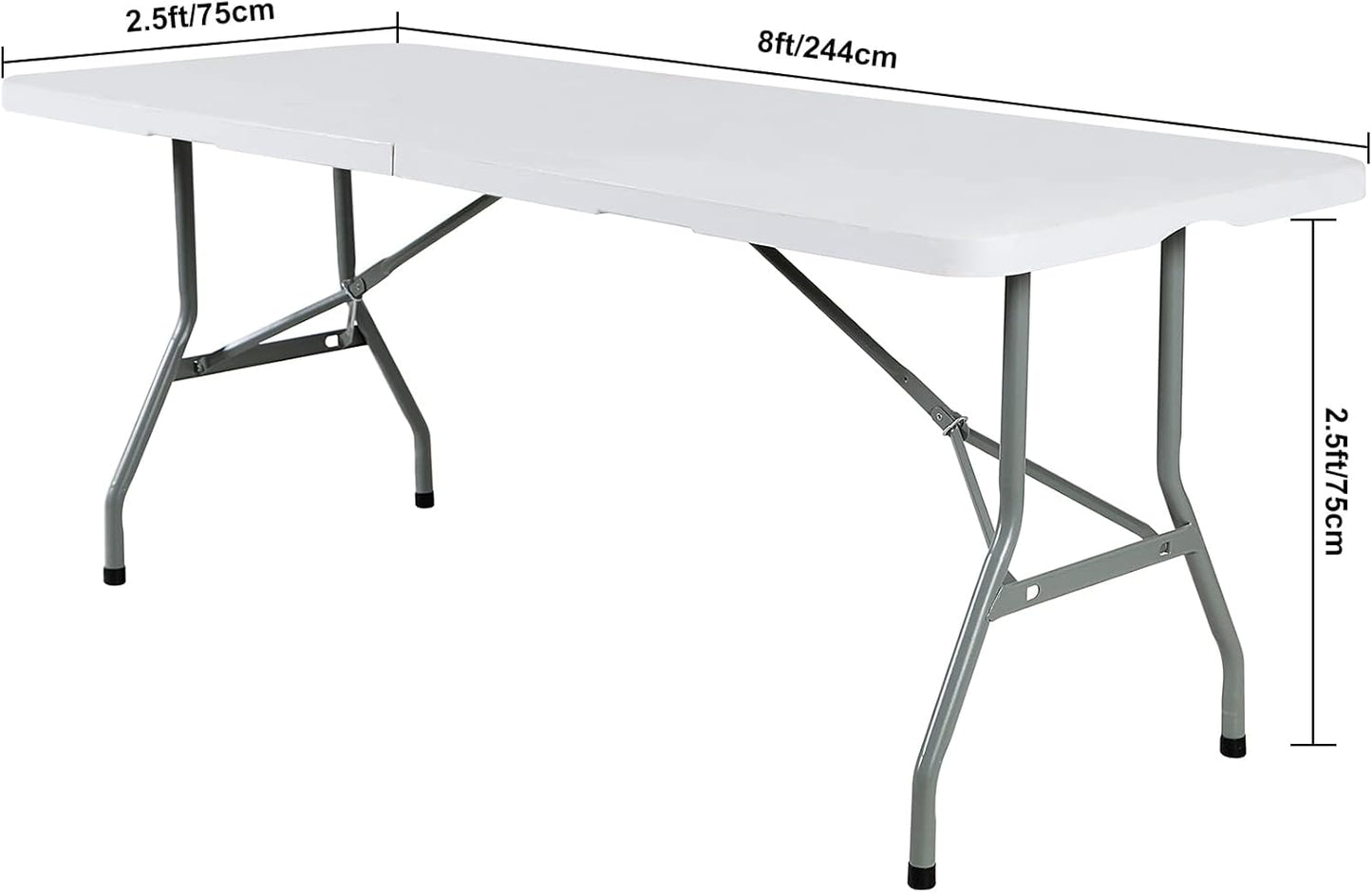 4Pack Spandex Waterproof Table Covers 8ft，Spandex 8ft Waterproof Table Cover for Party,Wedding, Banquet, and Events(Ivory)