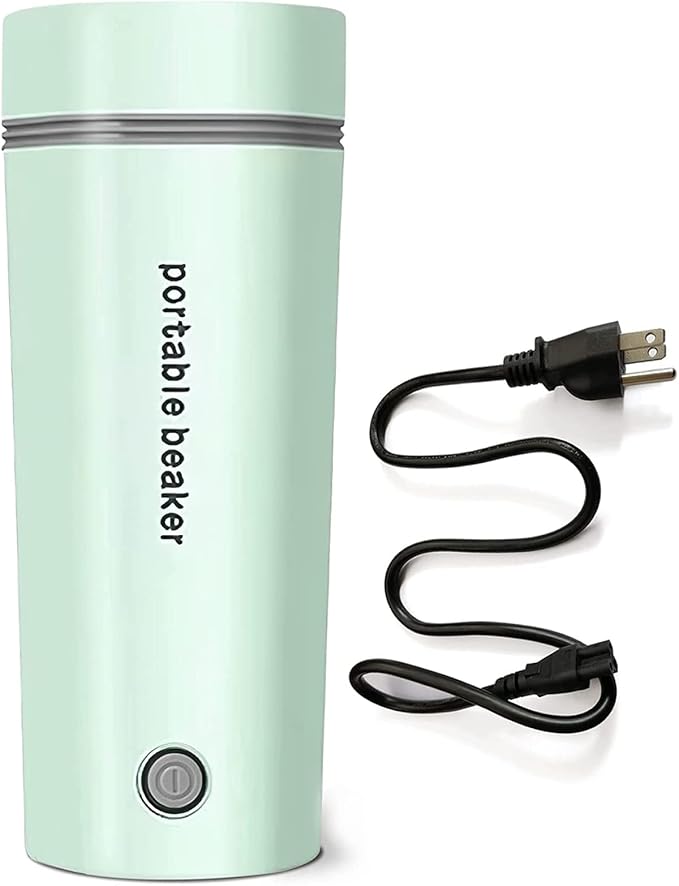 Electric Travel Kettle, Portable Electric Kettle, Mini Hot Water Boiler, Small Travel Tea Kettle Fast Boiling Water, One Cup Hot Water Maker, 350ml-Green