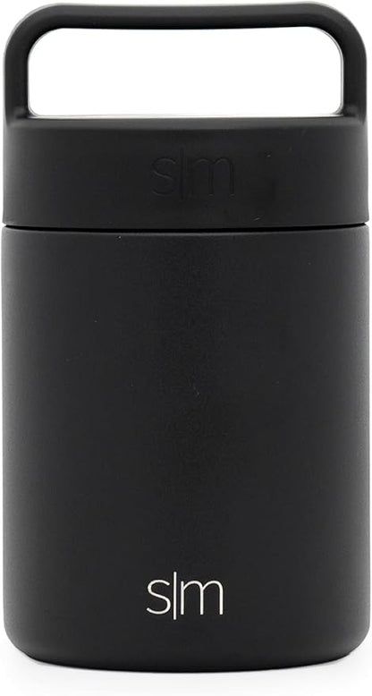 Simple Modern Food Jar for Hot Food | Reusable Stainless Steel Vacuum Insulated Leak Proof Lunch Storage for Smoothie Bowl, Soup, Oatmeal | Provision Collection | 12oz | Midnight Black