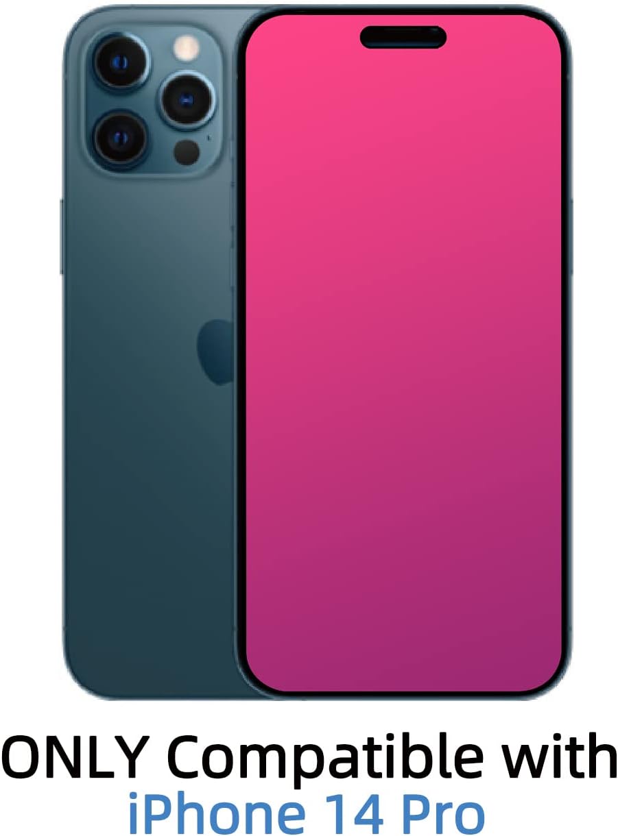 EGKimBa Privacy Screen Protector for iPhone 16, 6.1 inch Gradient Colorful Electroplated Anti-Spy Anti-Blue Light Easy Installation Tempered Glass