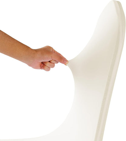 Spandex Chair Covers, 12PCS, Washable Protector for Living Room, Party, Banquet, Wedding, Hotel (Ivory)