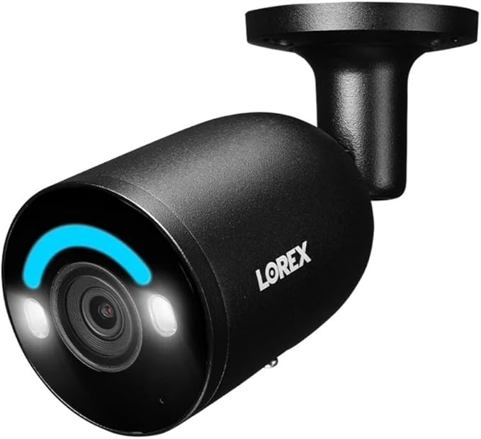 Lorex 4K 16 Camera Capable (8 Wired + 8 Wi-Fi) 2TB Wired NVR System with 4 Bullet Cameras with Smart Security Lighting