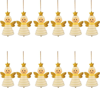 DIY Christmas Button Ornament Making Set - Snowman/Santa/Angel, Fun Holiday Craft Kit for All Ages, Ideal Xmas Tree Hanging Decor & Festive Gifts (D12)
