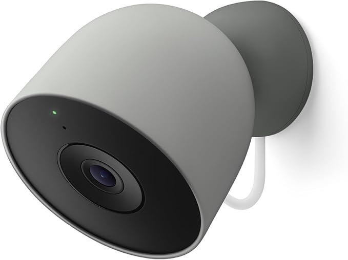 Google Nest Cam Outdoor (Wired, 2nd Gen) - Security Camera with 2K Video and Gemini, Night Vision, 2-Way Audio - Works with Google Home - 2025 Model - Hazel