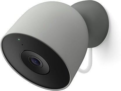 Google Nest Cam Outdoor (Wired, 2nd Gen) - Security Camera with 2K Video and Gemini, Night Vision, 2-Way Audio - Works with Google Home - 2025 Model - Hazel