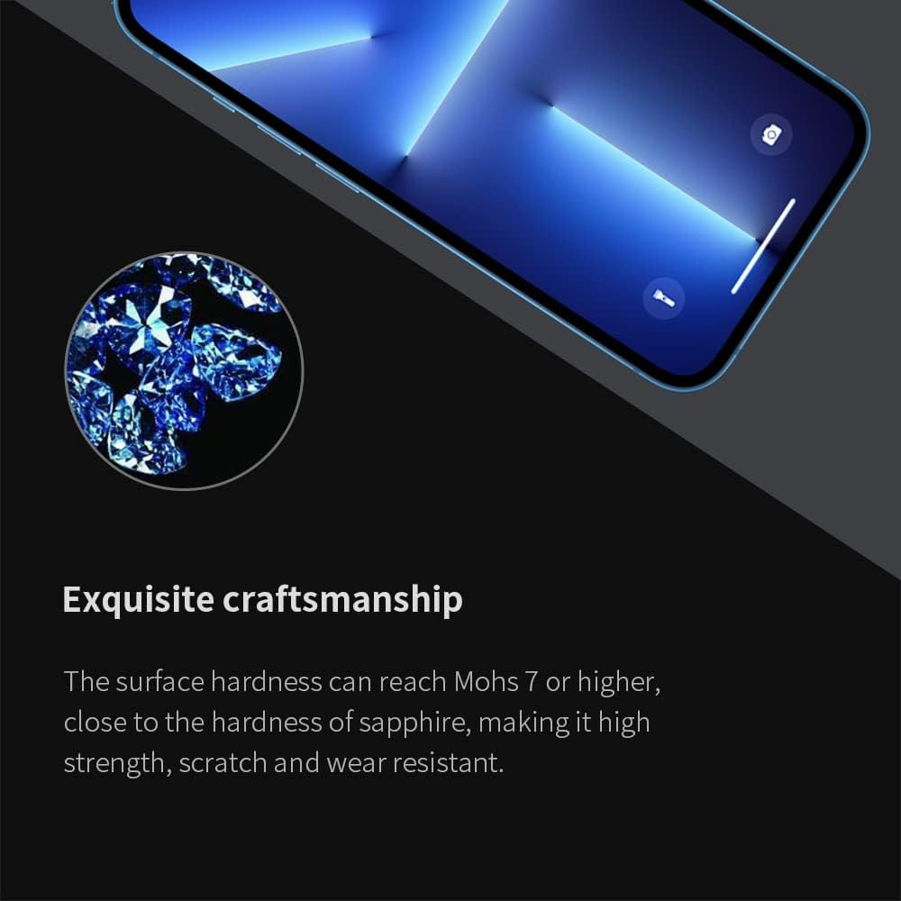 PERFECTSIGHT Sapphire Anti Blue Light Screen Protector Designed for iPhone 13 Pro Max - Medical-Grade Eye Protection -HD Clear Filter 6 Radiations Shatterproof Diamond Hard Tempered Glass (6.7 inch)