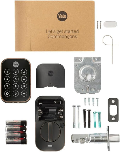 Yale Assure Lock 2 Touch Deadbolt, Oil Rubbed Bronze Keyless Entry Door Lock with Touch Digital Keypad and Fingerprint Scanner, (No Wi-Fi), YRD450-F-BLE-0BP