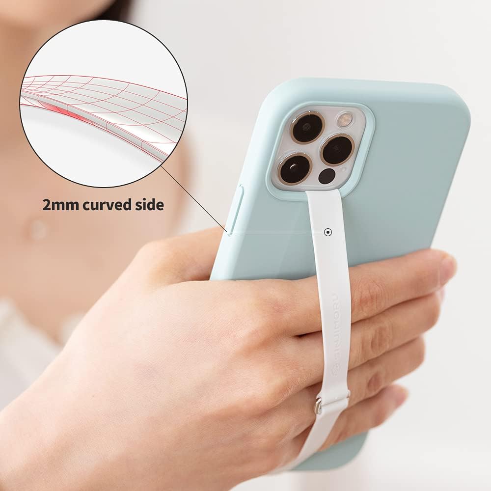 C-Shaped Clip Finger Phone Grip, Sinjimoru Silicone Cell Phone Strap for Phone Case with Clip as Phone Loop Holder for iPhone Case & Samsung Phone. Sinji Loop Clip Navy 200