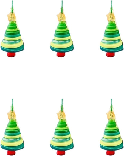 DIY Christmas Button Ornament Making Set - Snowman/Santa/Angel, Fun Holiday Craft Kit for All Ages, Ideal Xmas Tree Hanging Decor & Festive Gifts (6pcs-D)