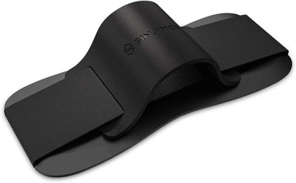 Sinjimoru Phone Grip with Silicone Band – Comfortable One-Hand Holder & Kickstand for Smartphones, Tablets, and eReaders for iPhone, Android, and Kindle Sinji Grip Silicone Black