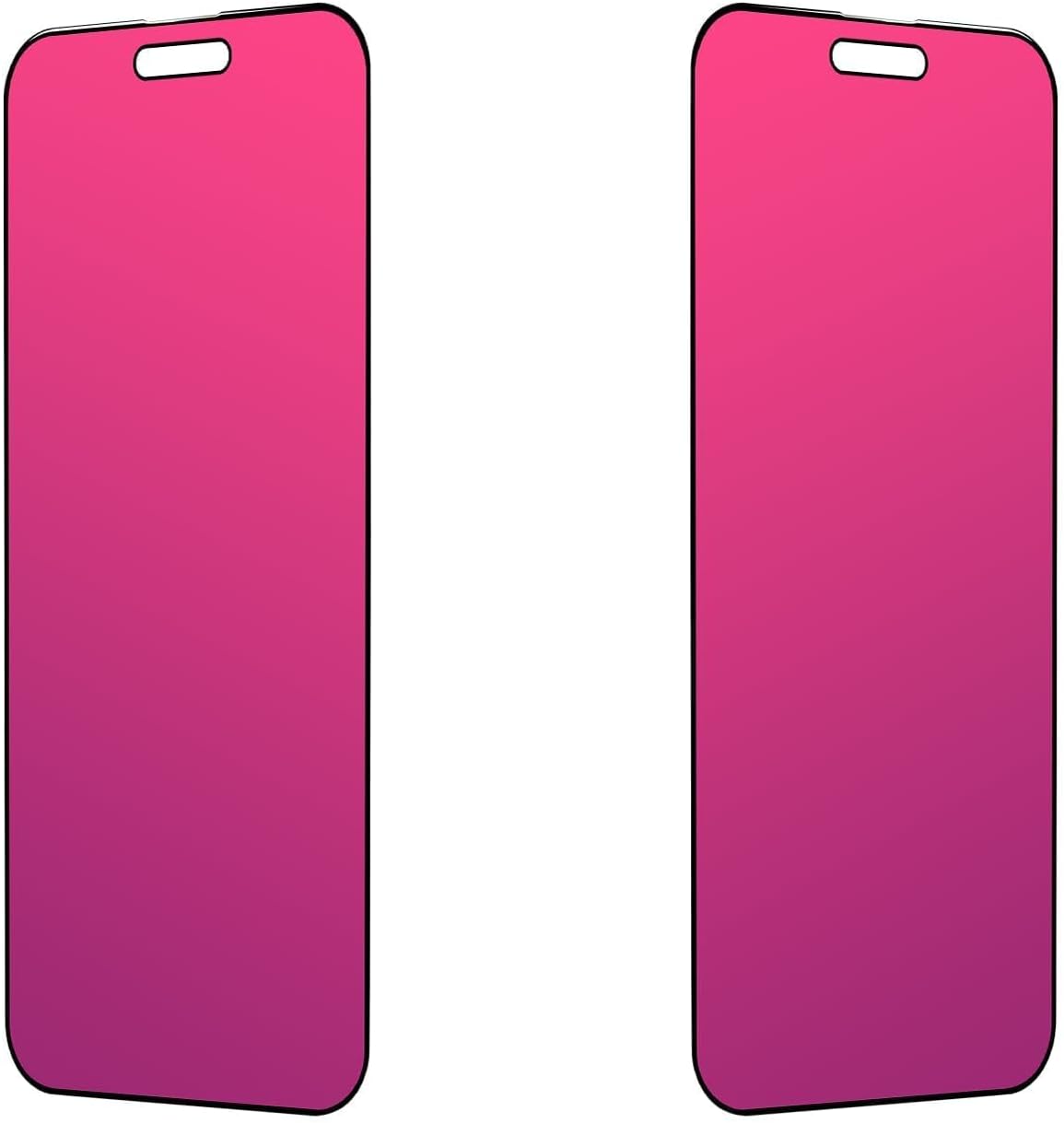 EGKimBa Privacy Screen Protector compatible with iPhone 16 Pro Max, 2 Packs, 6.9 inch Gradient Colorful Electroplated Anti-Spy Anti-Blue Light Easy Installation Tempered Glass