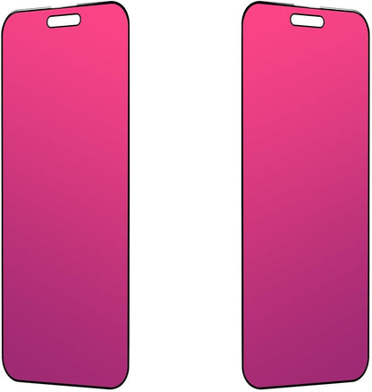 EGKimBa Privacy Screen Protector compatible with iPhone 16 Pro Max, 2 Packs, 6.9 inch Gradient Colorful Electroplated Anti-Spy Anti-Blue Light Easy Installation Tempered Glass