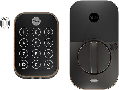 Yale Assure Lock 2 Touch Deadbolt, Oil Rubbed Bronze Keyless Entry Door Lock with Touch Digital Keypad and Fingerprint Scanner, (No Wi-Fi), YRD450-F-BLE-0BP