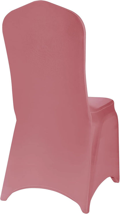 Spandex Chair Covers, 25PCS, Washable Protector for Living Room, Party, Banquet, Wedding, Hotel (Dusty Pink)