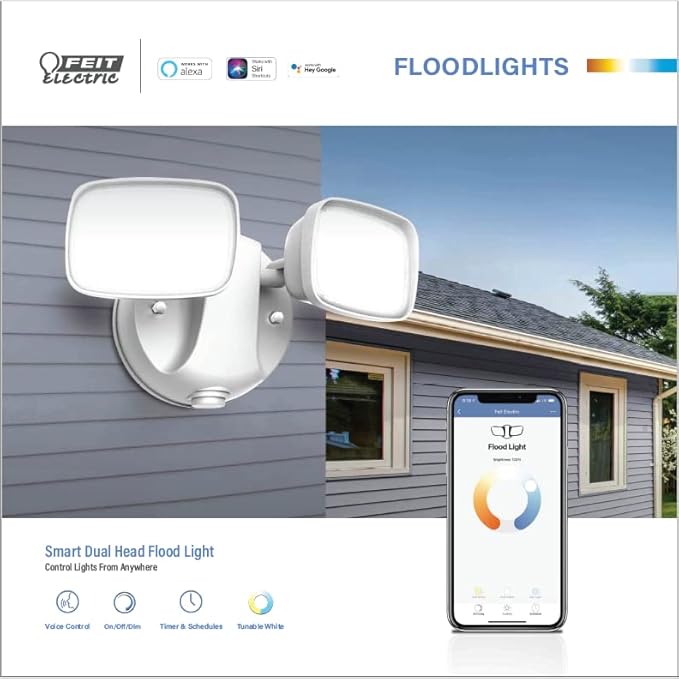 Smart WiFi Dual Head LED Flood Light