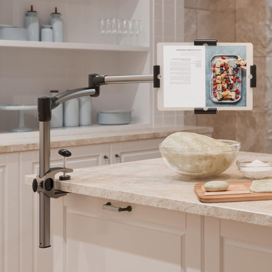 LEVO Deluxe Table Clamp for All Best Tablet PCs, iPads, iPad Mini, New iPad Pro, Galaxy, Nexus, Xoom, Surface Pro, Miix, Nook, Fire, and Other Tablets and e Readers Gunmetal Color - G2