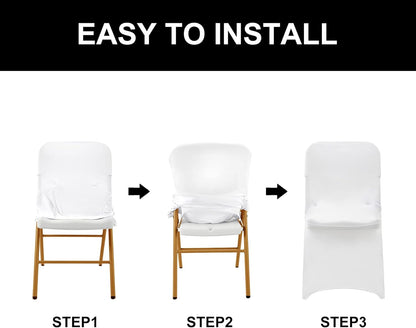 Spandex Chair Covers - 25PCS Removable, Washable Protectors for Living Room, Party, Banquet, Wedding, Hotel (Dark Red)