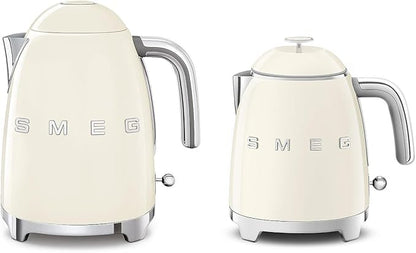 SMEG Mini 50's Retro Style 3 Cup Electric Kettle with Double Wall Anti Slip Base and Water Level Indicator (Cream)