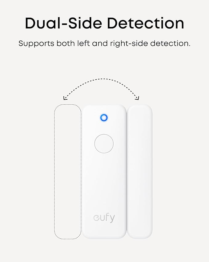 eufy Entry Sensor E20, Dual-Side Detection, Convenient Bypass Button, Extended Battery Life, Long Communication Range, Requires HomeBase 2, 3, Mini, or Pro