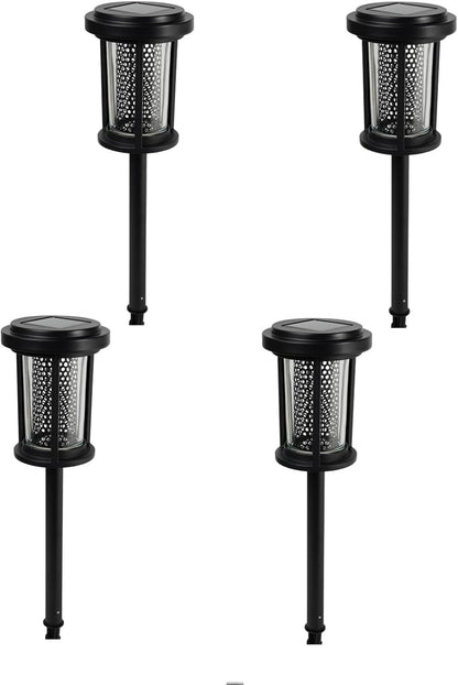 EcoGreen Outdoor Pathway Solar Light, 4pcs Pack,Garden Patio Balcony Walk Way Lights, Aluminum Leg, 5000K Daylight, IP65 Waterproof, 2.44*13.4in