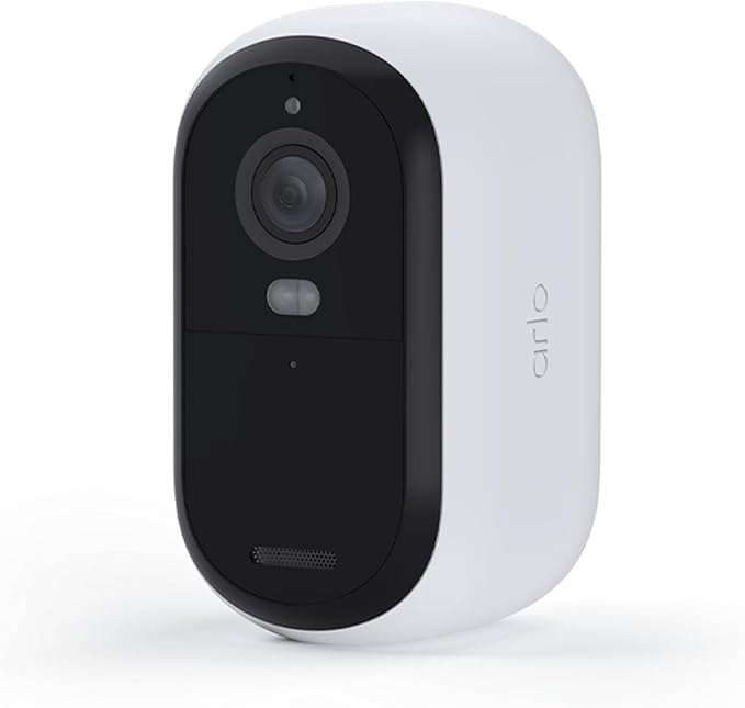Arlo Essential Security Camera 2K 2nd Gen, Indoor/Outdoor Wireless Camera with Spotlight, 2-Way Audio, Color Night Vision, Motion Activation, Wide Angle, White, 1-Pack, VMC3050 (Renewed)