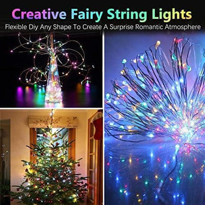 4 Pack 20FT 60LED Battery Operated Fairy Lights with Timer, Waterproof Battery String Lights Outdoor Indoor, Twinkle Light for Bedroom Wedding Birthday Party Chirstmas (Multicolor)