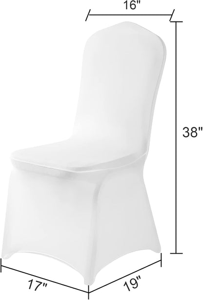Spandex Chair Cover,25PCS,Chair Covers,Living Room Chair Covers,Removable Chair Cover Washable Protector Stretch Chair Cover for Party, Banquet,Wedding Event,Hotel(White)