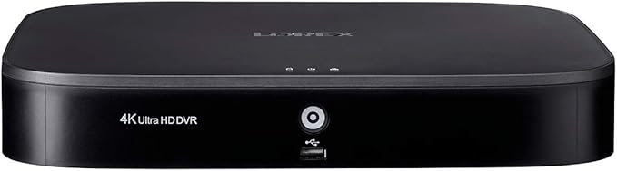Lorex D841A82B Series 8 Channel 4K HD 2TB Analog HD Security System DVR with Advanced Motion Detection Technology and Smart Home Voice Control, Black