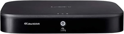 Lorex D841A82B Series 8 Channel 4K HD 2TB Analog HD Security System DVR with Advanced Motion Detection Technology and Smart Home Voice Control, Black