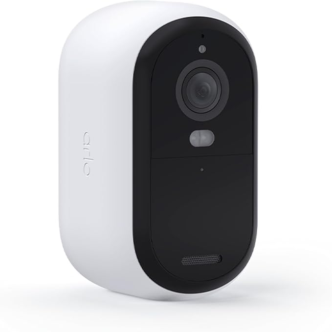 Arlo Essential Security Camera 2K 2nd Gen, Indoor/Outdoor Wireless Camera with Spotlight, 2-Way Audio, Color Night Vision, Motion Activation, Wide Angle, White, 1-Pack, VMC3050 (Renewed)