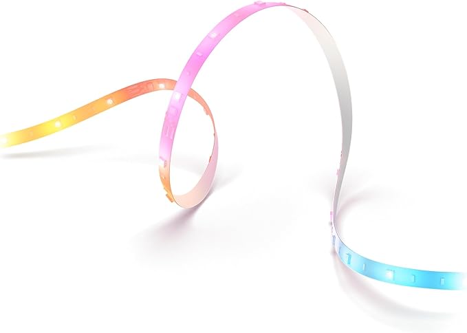 Hue Essential 5-Meter LED Strip Light, RGBIC, Vibrant Color and Ambiance, Flexible Indoor Lighting, Easy Installation, App and Voice Control, Compatible with Alexa, Google Assistant, and Apple Home