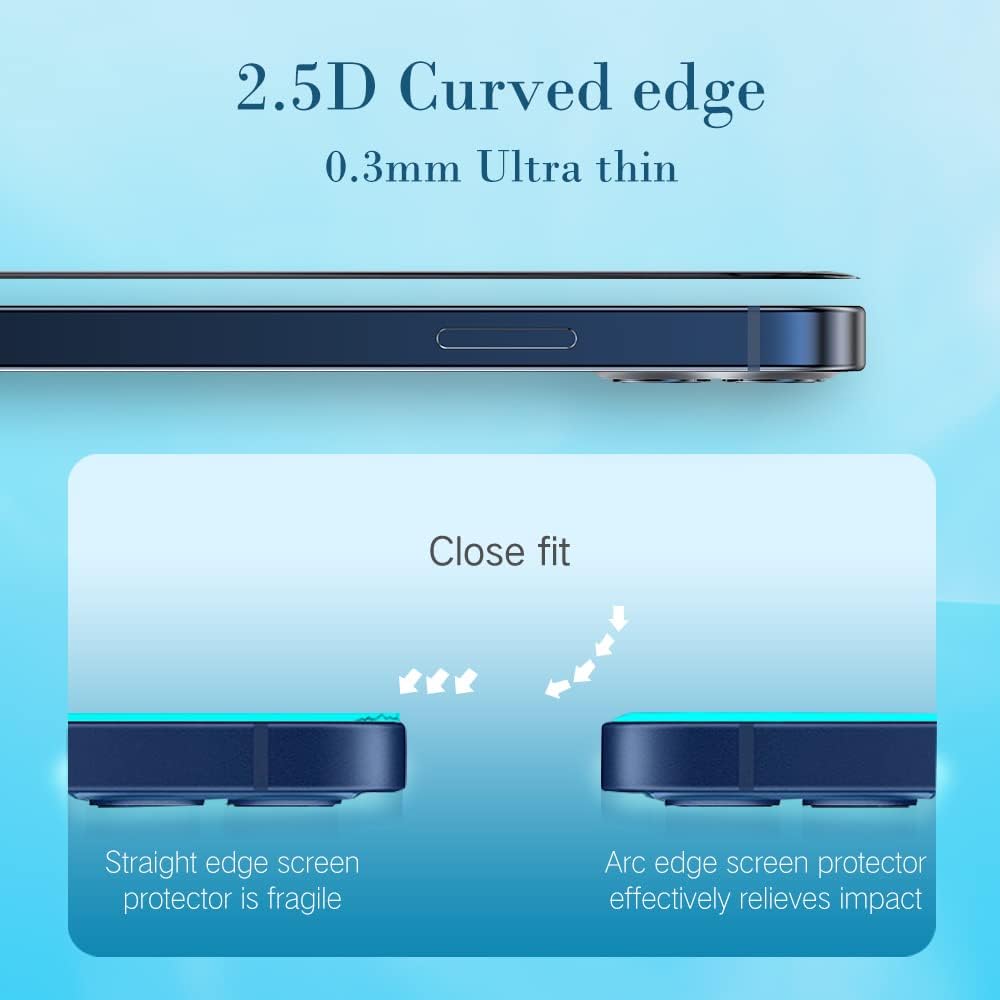 PERFECTSIGHT Anti Blue Light Screen Protector Designed for iPhone 14 Pro 2022 6.1 inch, 6X Stronger HD Clear Blue Light Blocking Tempered Glass - Eye Protection Anti Eye Fatigue Eye Dry Bubble Free