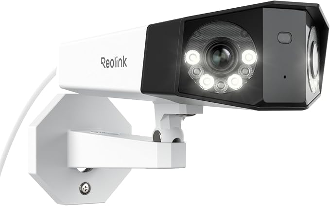 REOLINK 4K PoE Security Camera System, Home Outdoor IP Camera in 180 Degree Viewing Angle, Human/Vehicle/Pet Detection, Color Night Vision, Two Way Talk, Up to 512GB microSD Card, Duo 2 PoE