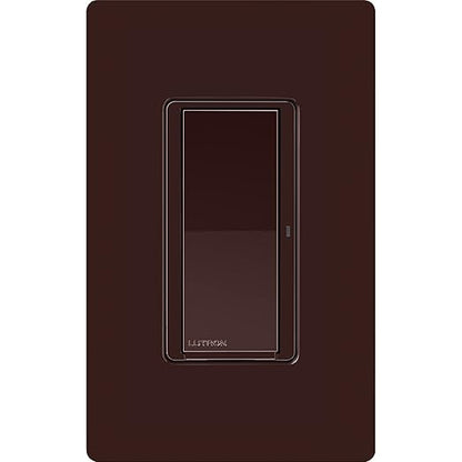 Lutron Claro Smart Light Switch for Caseta Lighting, for LED Lights, Fans, 5 Amp, Single-Pole/3-Way, Neutral Required, DVRF-5NS-BR, Brown