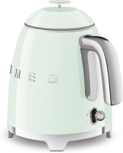 SMEG Mini 50's Retro Style 3 Cup Electric Kettle with Double Wall Anti Slip Base and Water Level Indicator (Pastel Green)
