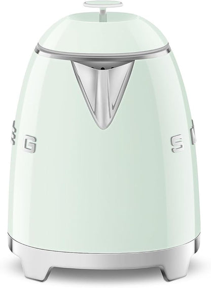 SMEG Mini 50's Retro Style 3 Cup Electric Kettle with Double Wall Anti Slip Base and Water Level Indicator (Pastel Green)