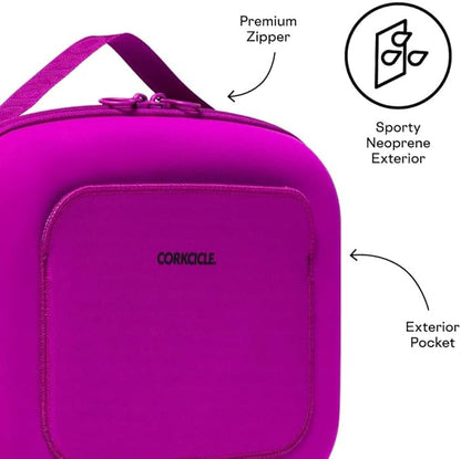 Corkcicle Lunchpod Insulated Lunch Bag - Crush-Proof Design - Food Safe Interior - Exterior & Interior Pockets - 11” x 8.75” x 4” - Summer Gift - Keeps Food Cold - Berry Punch Neoprene