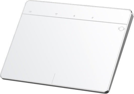 Wireless Bluetooth Trackpad for Windows 10/11, Supports 3 Connection Modes, Portable High-Precision Multi-Gesture Touchpad Mouse Compatible with PC Laptop Computer (White)