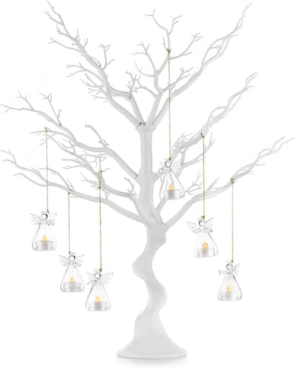 NUPTIO Artificial Tree Centerpiece, 30 inches White, Manzanita Tree Decorative Branch for Weddings, Tabletop Decoration, Ornament Display