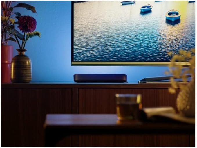 Philips Hue Smart Play Light Bar Base Kit, Black, 2 Pack, White & Color Ambiance LED Color-Changing Light Requires Bridge, Control with App, Works with Alexa, Google Assistant and Apple HomeKit