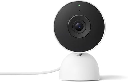 Google Nest Cam Indoor (Wired, 3rd Gen) - Security Camera with 2K Video and Gemini, Night Vision, 2-Way Audio, Works with Google Home - 2025 Model - Snow
