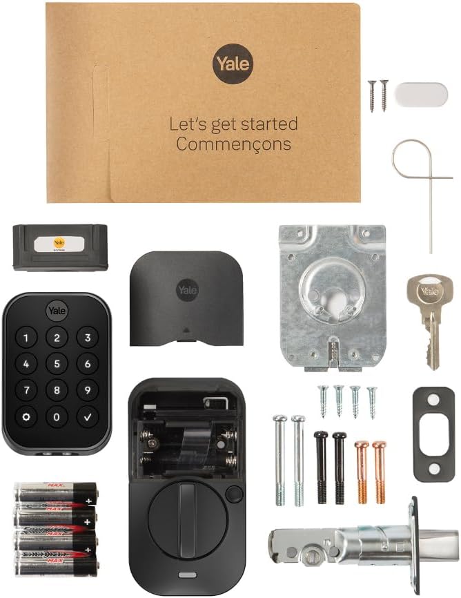 Yale Assure Lock 2 Touch Deadbolt, Black Key-Free Fingerprint Smart Door Lock with Wi-Fi Connected Touchscreen Keypad and Fingerprint Scanner for Code Entry and Remote Access, YRD430-F-WF1-BSP