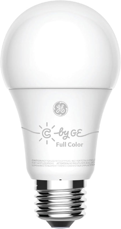 GE CYNC Smart LED Light Bulb, Full Color, Bluetooth Enabled, Alexa and Google Home Compatible,White, (1 Pack), Packaging May Vary