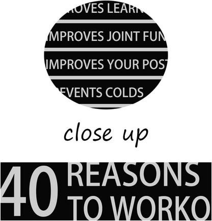 Motivational Posters 40 Reasons to Workout Inspirational Wall Art Picture Printed Stretched and Framed for Office Wall Art Modern Home Decor Canvas Painting Artwork Ready to Hang [24''W x 36''H]