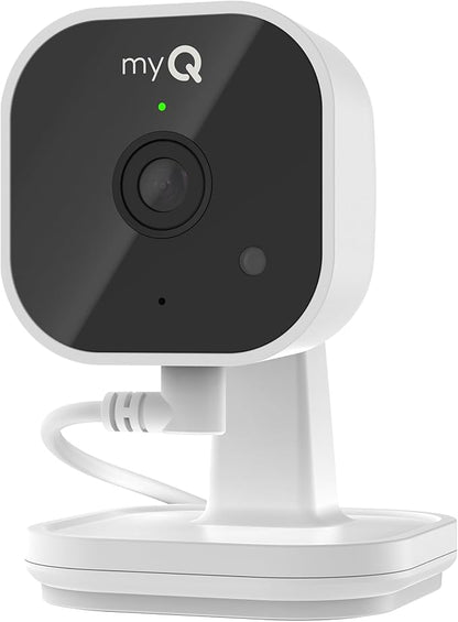 myQ Indoor Plug-in Security Camera Gen 2 – 2K Smart Wi-Fi Camera with Night Vision, Baby and Pet Monitor, Motion Detection and Alerts, 2-Way Audio & App Control