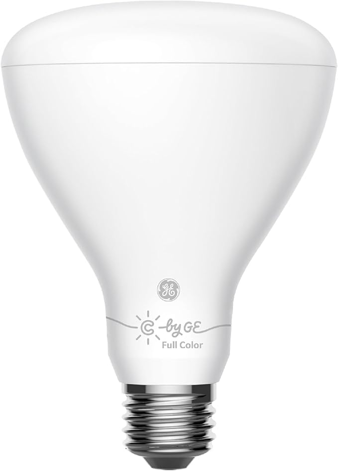 GE CYNC Smart Flood Light Bulb, Full Color, Bluetooth Enabled, Alexa and Google Assistant Compatible (1 Pack), Packaging May Vary