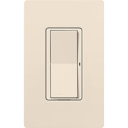 Lutron Claro Smart Light Switch for Caseta Lighting, for LED Lights, Fans, 5 Amp, Single-Pole/3-Way, Neutral Required, DVRF-5NS-LA, Light Almond